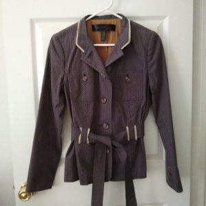 New Apostrophe Safari Style Pinstripe Blazer Cotton Size 8